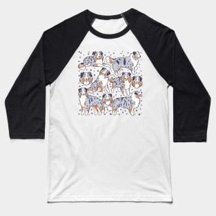 Miniature american shepherd dog illustration Baseball T-Shirt